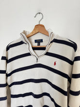 Charger l&#39;image dans la galerie, Pull half zip Ralph Lauren style marinière - S

