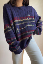 Charger l&#39;image dans la galerie, Pull Lacoste broderie golfeurs des années 80&#39; fabriqué en France - XL
