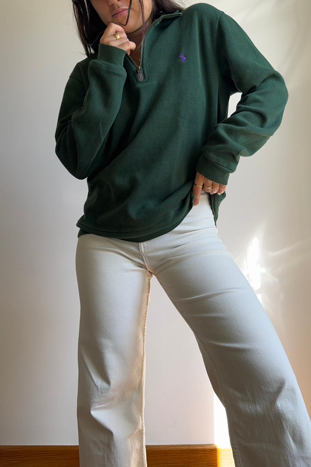 Pull half zip Ralph Lauren en coton - M