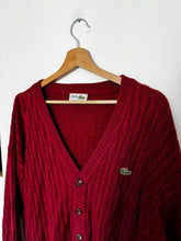 Charger l&#39;image dans la galerie, Gilet Lacoste à la maille tressée dans les années 90&#39; - L
