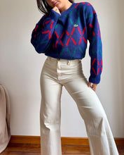 Charger l&#39;image dans la galerie, Pull Lacoste en grosse maille fabriqué en France dans les années 90&#39; - M
