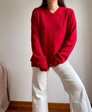 Charger l&#39;image dans la galerie, Pull col V Ralph Lauren en coton - M
