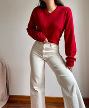 Charger l&#39;image dans la galerie, Pull col V Ralph Lauren en coton - M
