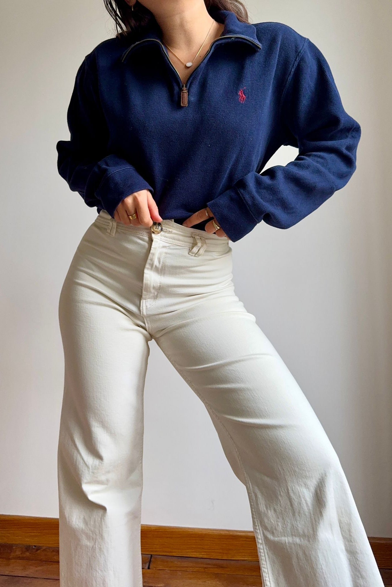 Pull half zip Ralph Lauren en coton - M