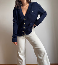 Charger l&#39;image dans la galerie, Gilet Lacoste en laine fabriqué en France des années 80 - M
