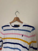 Charger l&#39;image dans la galerie, Pull Ralph Lauren à rayures à la maille tressée - XS
