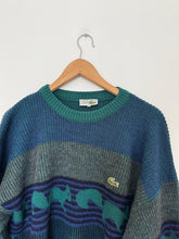 Upload image to gallery, Pull Lacoste en grosse maille fabriqué en France des années 80&#39;s - L
