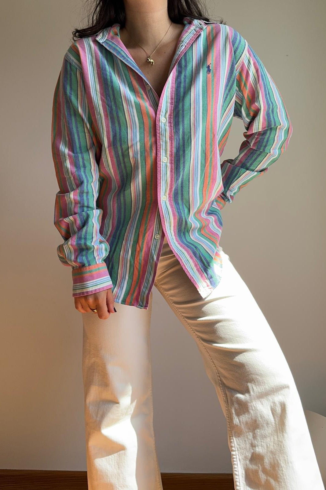 Chemise Ralph Lauren à rayures multicolores - M
