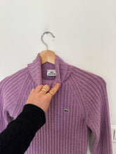 Upload image to gallery, Pull col roulé Lacoste à maille côtelée - S
