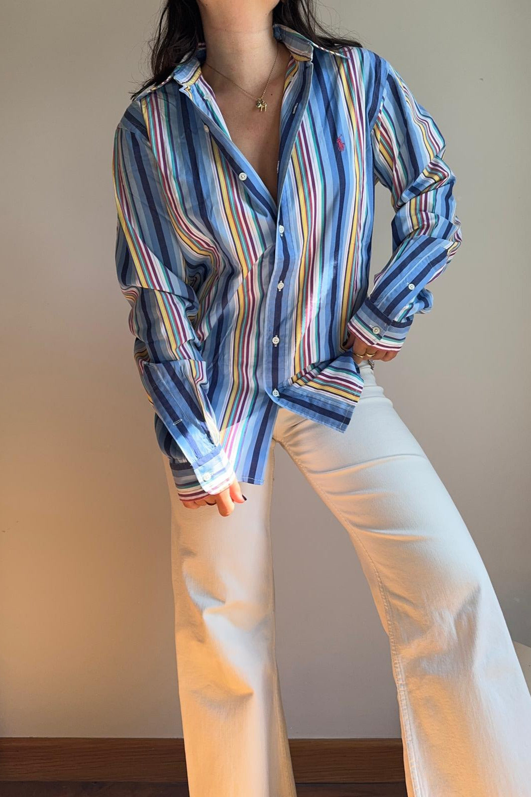 Chemise Ralph Lauren à rayures multicolores - M