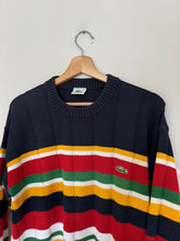 Upload image to gallery, Pull Lacoste à rayures multicolores - L
