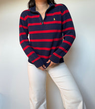 Charger l&#39;image dans la galerie, Pull half zip Ralph Lauren à rayures - S
