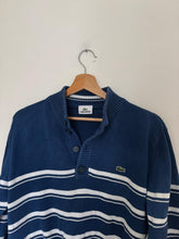 Charger l&#39;image dans la galerie, Pull Lacoste au col boutonné à rayures - M

