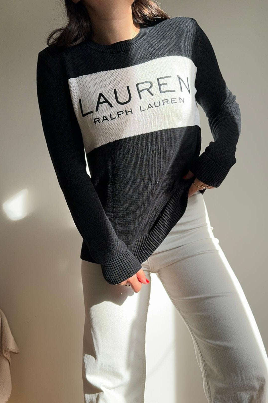 Pull Ralph Lauren brodé en coton - S