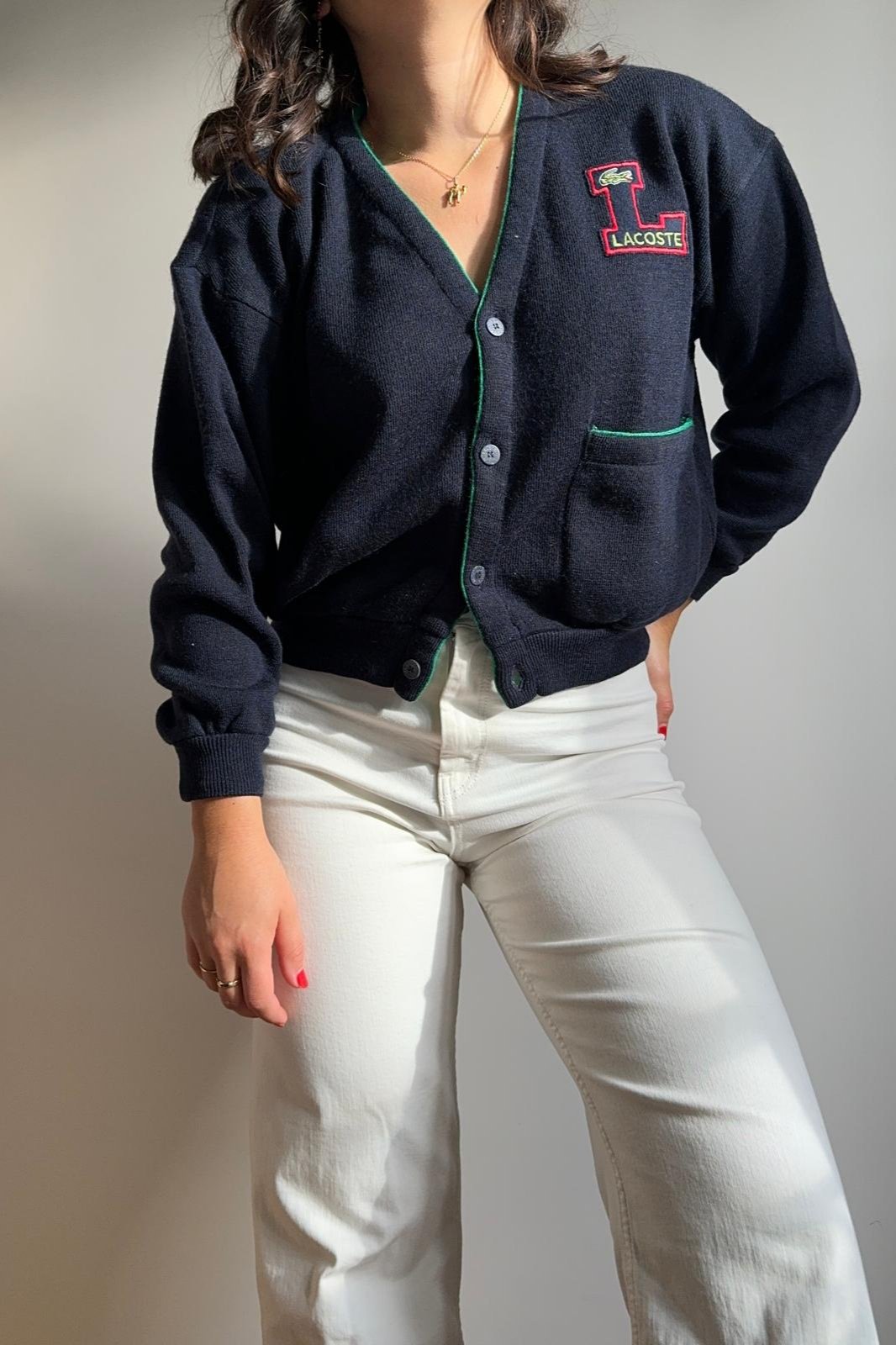 Gilet Lacoste des années 80' fabriqué en France - S