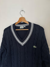 Upload image to gallery, Pull col V Lacoste en maille tressée - L
