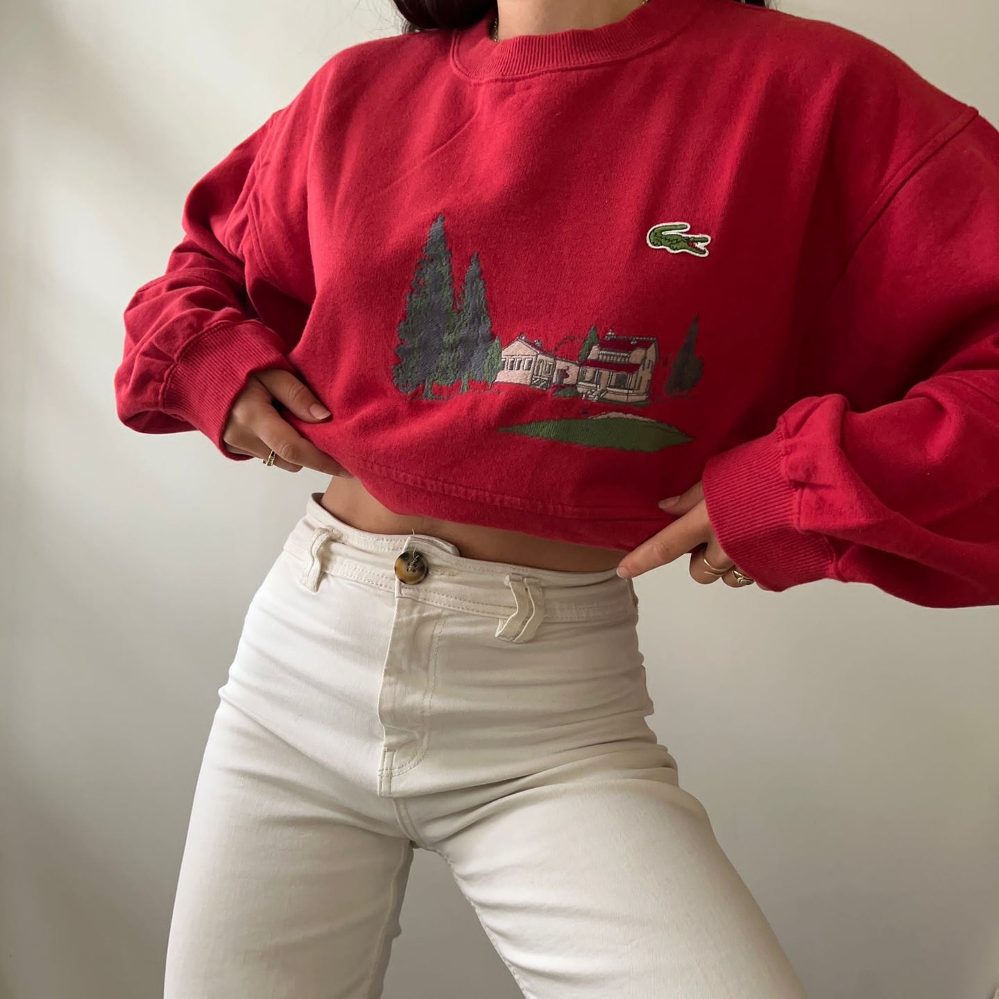 Sweat Lacoste brodé années 80’ - L